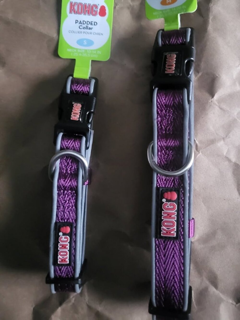 KONG COMFORT SMALL PURPLE PADDED DOG COLLAR (SMALL 10-14") (MEDIUM 14-20"), NWT
